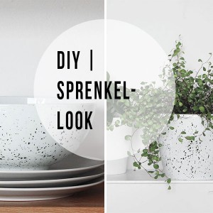 DIY: Sprenkel-Look für Blumentopf und Schale
